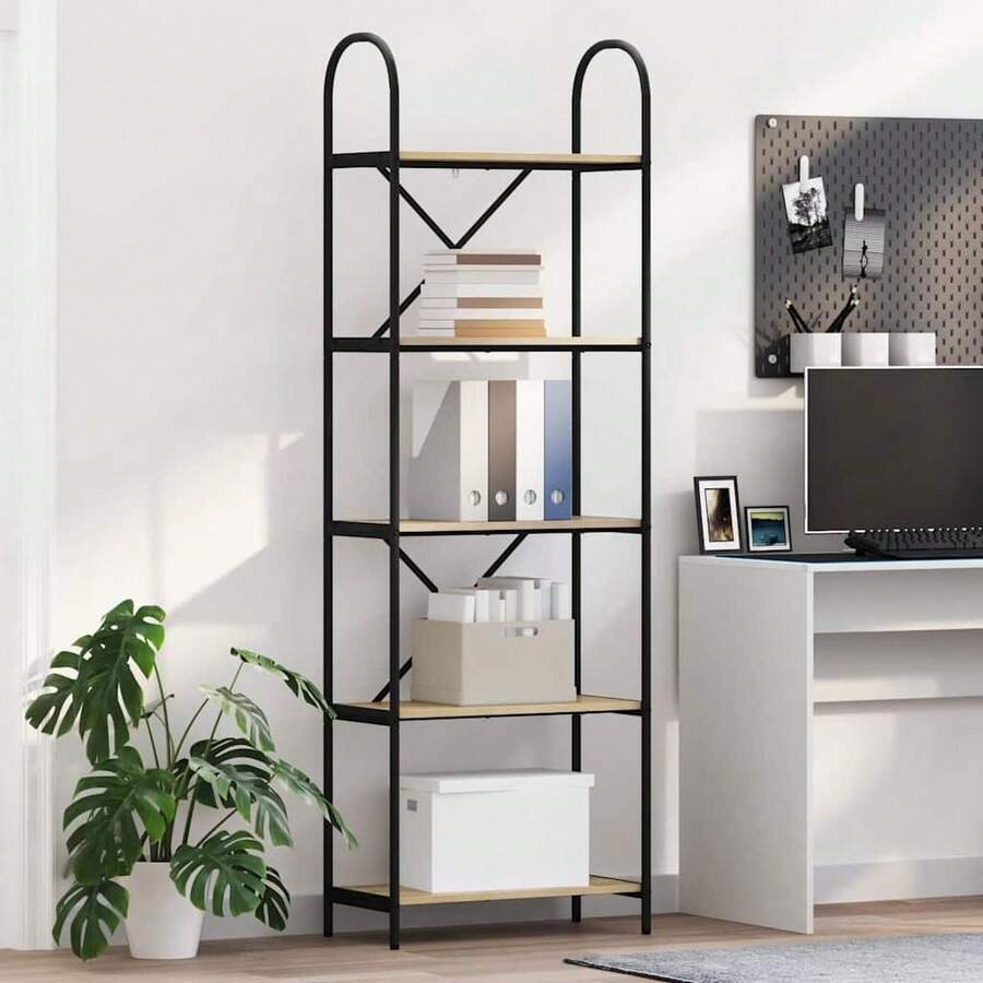 vidaXL Étagère Chêne Sonoma 60 x 30 x 183 cm Legno di ingegneria - Castano - Visualizzare 1