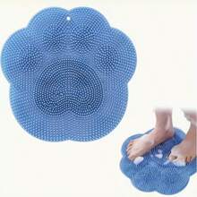 1pc/3pcs Shower Foot And Back Massage Scrubber - Non-Slip Easy-To-Clean Bath Massage Mat, Enhances Exfoliation, Relaxes Body And Mind, Silicone Slouchy Back Scrubber, Suction Cup Back Scrubber, Foot Scrub Mat, Reusable Foot And Back Bathing Exfoliating Mat, 11.81inch Soft Plastic/Rubber Mat, No Power Needed, Bathroom Washing Mat (Stripes May Vary Slightly, Does Not Affect Use) - Multicolor - View 5