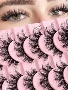 10 Pairs Of DD Russian Curl Holiday Eyelashes, High Curl, Thick And Bold Full Eyelash Extension - Spiky Manga Lashes - View 6