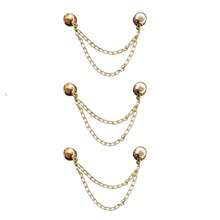 3个可调节磁性裤腿袖口夹 - 耐用合金材质，可拆卸裤腿夹，适用于裤子和T恤，磁性裤腿夹无需缝纫即可缩短裤长，强力磁性按扣 - 彩色 - 查看 18