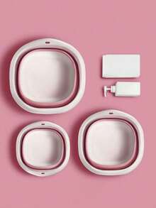 1pc Multifunctional Folding Basin - Thick And Durable Plastic, Square Shape, Convenient For Storage And Hanging - Suitable For Kitchen And Bathroom, Large Folding Basin For Outdoor Travel And Home Use, Portable Plastic Basin For Student Dormitory