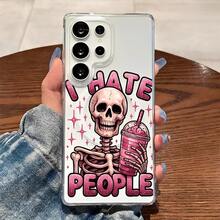 Pink Skull Magnetic Attraction Phone Case Suitable For Compatible With IPhone 17,16, 15, 14, 13, 12, 11, PRO MAX, PLUS ,Air,As Well As Galaxy S26/25/24/23/22 Ultra/ Edge /FE/+,A56/54/36/35/16/15/14,Fashionable Phone Cases - Nhiều màu - Xem 1