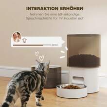 2.5L Automatic Food And Water Dispenser For Small Dogs And Cats, White - 2.5L - View 3