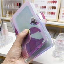 1pc Holographic Print Nail Art Stamping Plate, Nail Art Sticker Box, Steel Plate, Album Print Template, Storage Bag - Multicolor - View 6