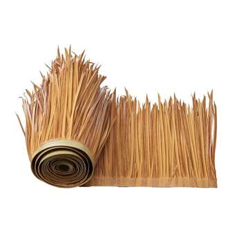 Artificial Thatch Roofing 1.3x3.2ft - Mexican Tiki Hut Grass - Waterproof PE Thatch Roll For Outdoor Patio, Garden, Bar Decor