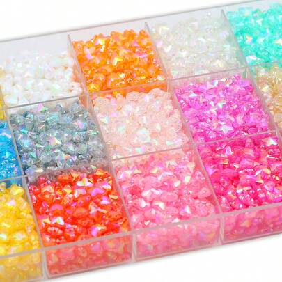 100 piezas de cuentas de mariposa/en forma de corazón de acrílico de colores, para manualidades de joyería DIY, suministros de artesanía, regalos de , decoración del hogar, pequeños accesorios