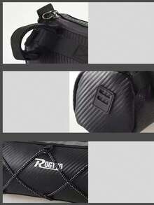 Large Capacity Adjustable Bicycle Handlebar Bag, Portable Front Frame Tube Bag For Handlebar Mount Bag Bike Bag - Black - View 5