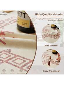 Rectangle Square Tablecloth, Waterproof Oil-Proof Scratch-Resistant Table Cloth, Wipe-Clean Polyester Table Cover For Dining Camping Indoor Outdoor, Multi-Size - Bông tuyết - Xem 5