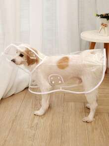 1件装狗狗雨衣，小型犬防水户外服装，适合贵宾犬、泰迪犬等小型犬，雨天使用，透明宠物雨衣，防风 - 彩色 - 查看 2