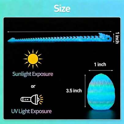 New 3D Printed Luminous Gem Dragon Scale Egg Figurine, High-Quality Gift, Luminous Decor, Perfect Gift For Friends, Birthday, Valentine's Day, Easter, Interaction, Family, Hot Selling, Ideal Gift For Boyfriend/Girlfriend, Birthday, Valentine's Day, New Year
