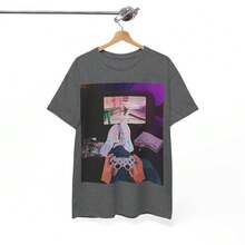 NOSTALGIA PLAYER CONTROLLER ART T-SHIRT GIFT FOR MEN AND WOMEN PLAYSTATION Y2K CONSOLE - 白色 - 查看 4