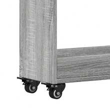Armário vidaXL com rodas sonoma cinza 60x22x79 cm em madeira engenheirada - Cinza - Ver 8