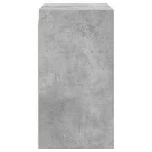 vidaXL Armoire murale avec portes et verre gris béton 68x37x68,5 cm - Gris - Voir 7