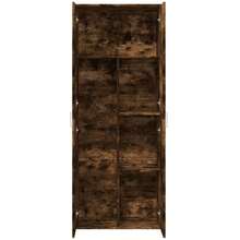 vidaXL Buffet haut chêne fumé 70x35x180 cm in legno d'ingénierie - Castano - Visualizzare 7