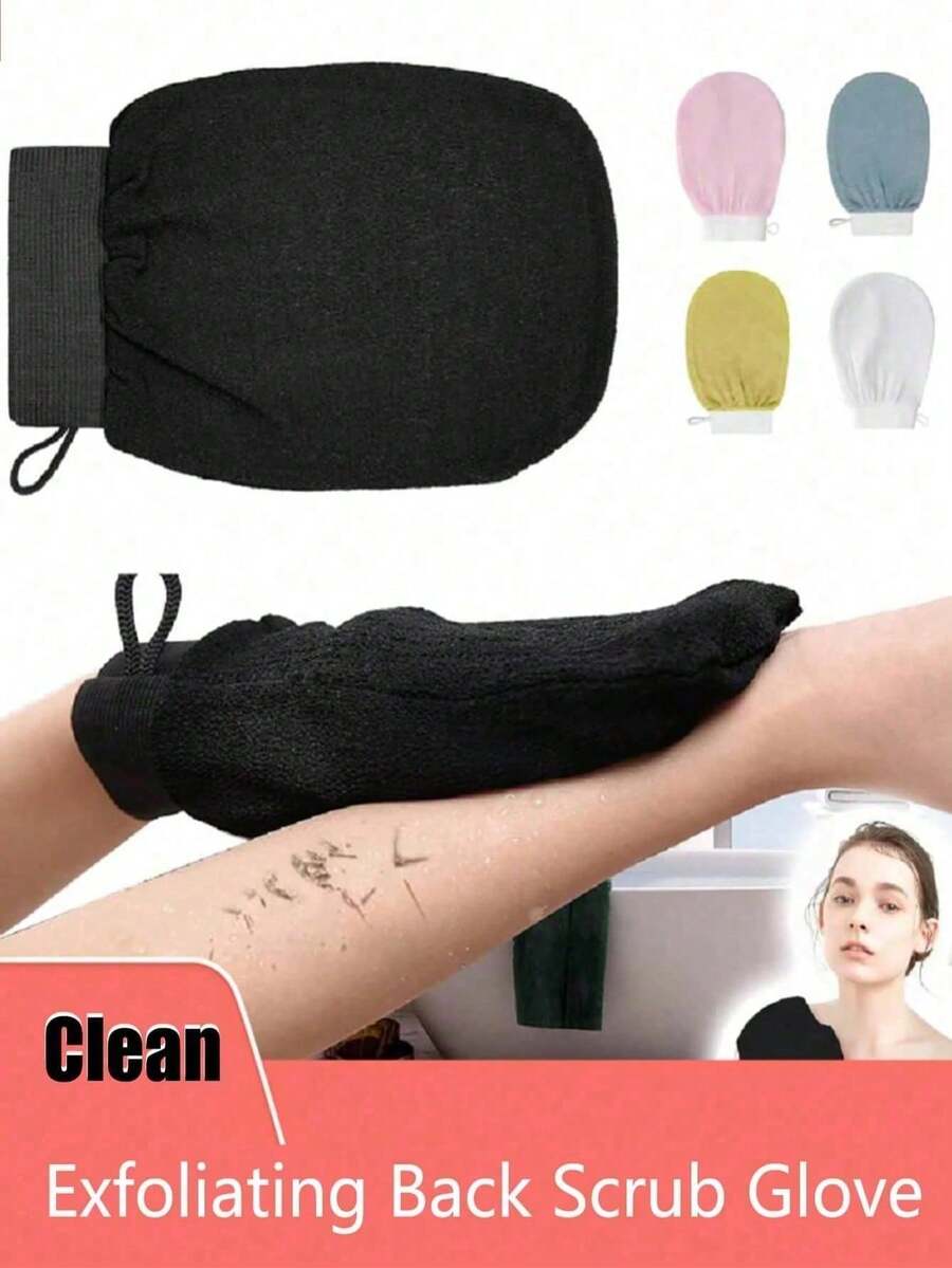 1pc Exfoliating Body Scrub Gloves, Deep Exfoliating Gloves, Make Skin Smooth And Glowing, Double-Sided Body Cleaning Towel For Spa, Massage And Body Scrubbing, Suitable For Dead Skin Removal, Suitable For Women And Men, Bath And Body Care Home Bathroom Decor Fall Decor Back To School