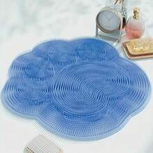 1pc/3pcs Shower Foot And Back Massage Scrubber - Non-Slip Easy-To-Clean Bath Massage Mat, Enhances Exfoliation, Relaxes Body And Mind, Silicone Slouchy Back Scrubber, Suction Cup Back Scrubber, Foot Scrub Mat, Reusable Foot And Back Bathing Exfoliating Mat, 11.81inch Soft Plastic/Rubber Mat, No Power Needed, Bathroom Washing Mat (Stripes May Vary Slightly, Does Not Affect Use) - Multicolor - View 8