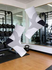 1 Pair Toeless Ankle Support Fitness Socks, Elastic Ankle Compression Sports Socks, Toeless Pressure Foot Sleeve, Sports Ankle Support, Elastic Compression Hiking Fitness Ankle Joint Protection - Multicolor - View 7