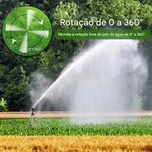 Rotating Tripod Sprinkler, Suitable For Lawns, Gardens And Patios, Provides Automatic 360-Degree Coverage On Both Sides, With A Telescopic Metal Tripod Base. - 黑色 - 查看 6