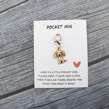 可爱口袋腊肠犬钥匙扣，腊肠犬钥匙扣包挂件钥匙链可爱小狗挂件礼物宠物生日派对礼物 - 彩色 - 查看 8