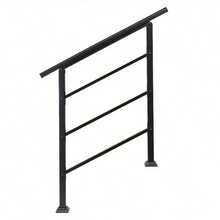 Matte Black 1-3 Steps Adjustable Straight Handrail Garden Stair Handrail - Straight Handrail - View 8