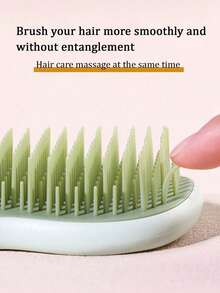 1pc Women's Banana Leaf Detangling Comb, Suitable For Long Hair, Massage Scalp, Home & Outdoor Use - Multicolor - View 5