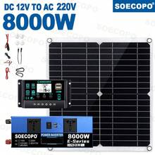 8000W Solar System Power Kit 12V/24V Dual Voltage LCD Inverter 100A Controller 300W Panel For Home/RV/Camping Power Station - SEP-11K-e8000 - View 15