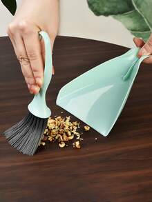 Mini Drawer Desktop Cleaning Brush Set, Includes Dustpan & Broom, Suitable For Cleaning Dining Table, Keyboard, Small Gaps, Pet Waste, Bird Cage - Multicolor - View 2