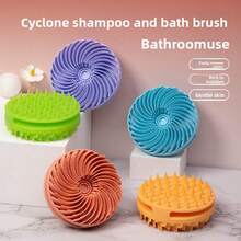 Double-Sided Silicone Cleaning Bath Brush, Multi-Functional Silicone Scrubbing And Massage Brush - 紫色 - 查看 2