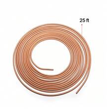 2X 25FT Copper Brake Pipe Hose Line Tube Roll 3/16'' Fittings Tubing Kit 32 Nut - A - View 3