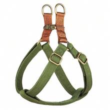 1pc Adjustable Sturdy Nylon Chest Harness, Suitable For Small To Medium Dogs, Military Green