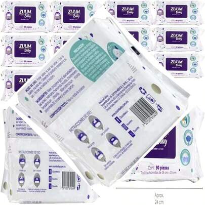 Baby wet wipes enriched with chamomile and aloe vera for fast diaper rash healing