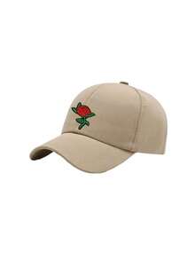 1PC Elegant Rose Pattern Baseball Hat,Women Trucker Hat, Casual Versatile Breathable Sunscreen Cap,Soft Adjustable Sun Protection Hat, Y2K Style Baseball Cap For Daily Streetwear - Multicolor - View 10