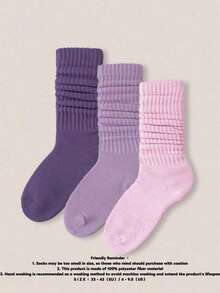 1/6 双装女士混色船袜，秋冬季（蓝色、浅蓝色、白色、粉色、浅粉色、紫色）圣诞礼物 - 彩色 - 查看 2