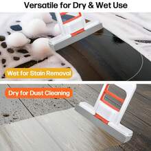 Mini Foldable Desktop Mop – Portable Versatile Wet & Dry Cleaning Sponge Mop For Home & Car – Ideal For Kitchen, Bathroom, Glass, Dining Table & More (Squeeze Handle+1 Sponge Head ) - trắng - Xem 10