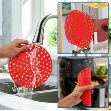 3X Air Fryer Mat, Saving Cleaning Time And Kitchen Supplies - Red - View 4