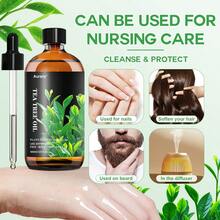 AURANY Tea Tree Essential Oil, Tea Tree Oil Multipurpose Body Massage Oil, Natural Moisturizing Oil For Skin Care And Relaxing Shower Use, Lightweight Non-Greasy Formula For Face And Body, Suitable For All Skin Types, Daily Care Essential Oil, 30ml / 100ml - Tasteless - View 3