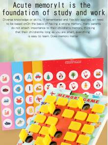 Juguetes de entrenamiento de memoria y enfoque para niños - Ajedrez de memoria, pensamiento lógico, desarrollo de inteligencia, juego de mesa, ajedrez - Multicolor - Ver 8