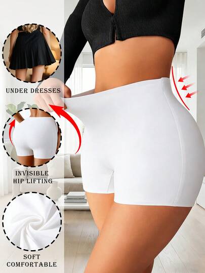 Women's High Waist Seamless Safety Shorts, Ice Silk Material, Women's Safety Pants, Women's Boxer Briefs, Women's Cycling Shorts, Women's Waist Cincher Shapewear, Sexy Butt Lifting Shapewear, Yoga Shorts