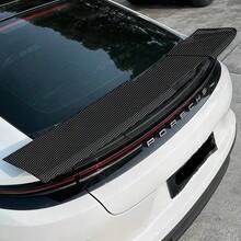 1pc Black Forged Carbon Fiber Sticker, Car Square Forged Carbon Fiber Decal Film - One Size Fits All - View 5