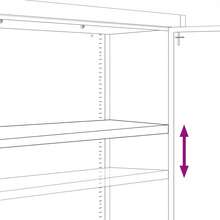 vidaXL Classeur grigio chiaro 90x40x145 cm acciaio - Grigio - Visualizzare 11