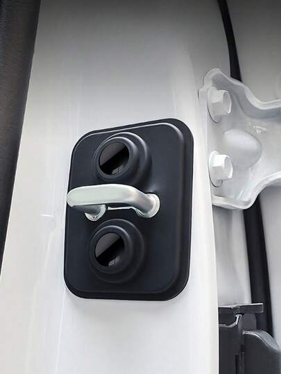 Silicone Car Door Lock Cover – Triple-Layer Shock Absorption Pad, Noise Reduction & Dustproof Protection For Door Latch, Anti-Rust Guard With Soft Silicone, Easy Install For All Vehicles,Door Shock-Absorbing Buffer Sleeve, Door Lock Tongue Protective Sleeve