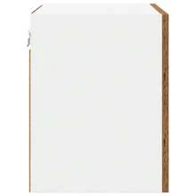 vidaXL Armoire suspendue Bois ancien et Blanc 40 x 31 x 40 cm - Tabac - Voir 7