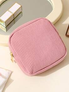 Multi-Color Sanitary Pad Storage Bag, Pink Sanitary Napkin Storage Bag, Large Capacity Minimalist Portable Storage Bag For Storing Tampons, Pads And Sanitary Napkins, Essential For Girls, Cosmetic Bag, Travel & Study Supplies, Travel Cosmetic Bag, Holiday Cosmetic Bag - Multicolor - View 13