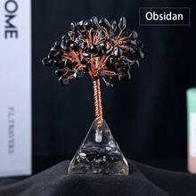 1件天然石树金字塔底座水晶树能量保护疗愈冥想灵气脉轮风水树，圣诞礼物的理想之选 - 奧根金字塔樹 - 查看 14