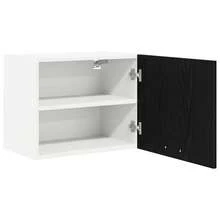 vidaXL Armoire suspendue 2 pcs Chêne noir et Blanc 50 x 31 x 40 cm - Noir - Voir 6