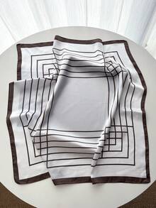 1pc Unisex Scarf, Square Headband, Headwrap, Shawl, Neck Scarf, Bandana, For Women - White - View 2