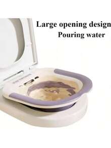 Collapsible Sitz Bath For Women – Portable Perineal Care Basin, Postpartum Recovery & Hemorrhoid Relief Soak Tub, Foldable Travel Personal Hygiene, Post Surgery Care Basin, Herbal Steam & Warm Water Therapy, Anti-Splash Design For Bathroom & Bedside Use, Ideal For Pregnant Women, New Moms,Perfect For Mother's Day, Thanksgiving & Postpartum Essential - Multicolor - View 3