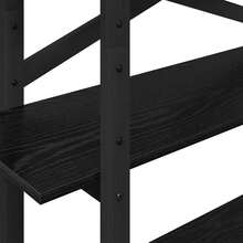 vidaXL Regal, Schwarzeiche, 100 x 33,5 x 140 cm, Holzwerkstoff - Schwarz - Übersicht 8