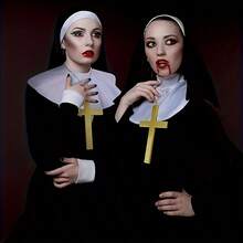 Conjunto de disfraz: Pañuelo para la cabeza, bufanda, guantes cruzados, calcetines largos, accesorios de juego de roles, ideal para bailes de máscaras - Multicolor - Ver 2