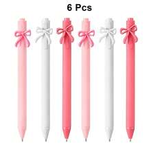 1/6/12/18 Stück Mehrfarbige Schleifen Kugelschreiber, ästhetische einziehbare Schleifen Kugelschreiber mit schwarzer Tinte, Fliegen-Party Geschenke geeignet für Mädchen, Frauen, Schule, Geburtstag, Bürobedarf, Hochzeit und andere Anlässe - Verschiedenfarbig - Übersicht 8